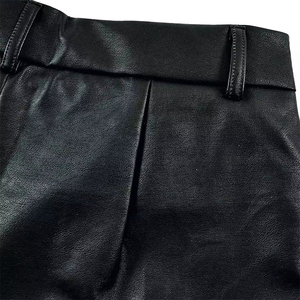 Shorts en daim marron de qualité supérieure pour femmes, style western vintage, bermudas en cuir véritable, fournisseur et fabricant en gros - Product Image 5