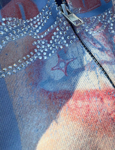 Sweat à capuche vierge en polyester pour sublimation, imprimable avec logo, effet délavé, streetwear personnalisé, imprimé faux décoloration, effet délavé à l'acide - Product Image 4