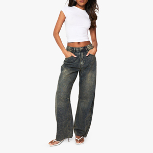 Pantalones Vaqueros Premium para Mujer, Precio de Fábrica OEM/ODM, Ajuste Elástico Cómodo, Ropa Casual de Alta Calidad, Directo de Fábrica - Product Image 4