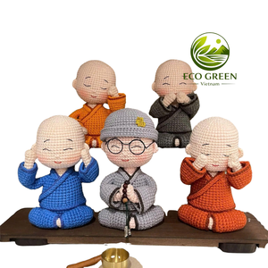 Muñecos de Monje Budista de Ganchillo Personalizados, Figuras Amigurumi Hechas a Mano para Sala de Meditación, Decoración Zen para el Hogar e Ideas de Regalos Espirituales - Product Image 6