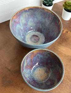 Tazón de Postre de Cerámica Hecho a Mano con Esmalte Reactivo Vibrante, Acabado Artístico, Diseño Profundo y Compacto, Apto para Alimentos, para Vajilla de Lujo - Product Image 3