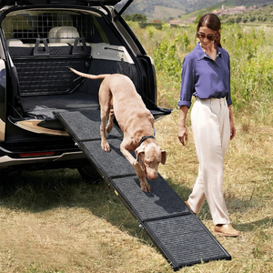 Rampa Portatile per Animali Domestici per Auto SUV Camion - Rampa Pieghevole per Cani Lunga 180 cm e Larga 48 cm con Superficie Antiscivolo e Gradini Extra Larghi - Product Image 2