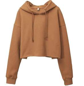 Hauts de sport à manches longues pour femmes, style streetwear, en coton et polyester, avec fermeture éclair, coupe courte - Product Image 1