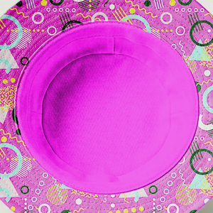 Custom Logo Pink Memphis Style Retro Bucket Hat Wholesale 90s Geometric Print Unisex Sublimation Sun Cap Streetwear Headwear - Product Image 5