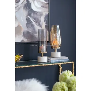 Porte-bougie en métal minimaliste fait à la main pour les salons modernes, décoration de Noël et de mariage - Product Image 1