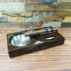Cenicero de Escritorio de Madera, Diseño Minimalista Cuadrado, Bandeja de Metal con Tapa y Compartimento, para Uso Doméstico - Product Image 6