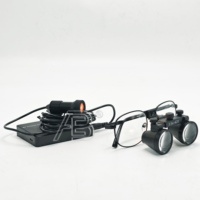 Loupe dentaire éclairée par LED 2,5x 3,5x avec filtre jaune, alimentation électrique, loupes chirurgicales médicales avec lumière d'inspection