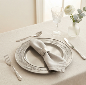 Assiettes de présentation argentées au design exquis pour restaurants, assiettes de dîner rondes en métal, vente en gros - Product Image 1