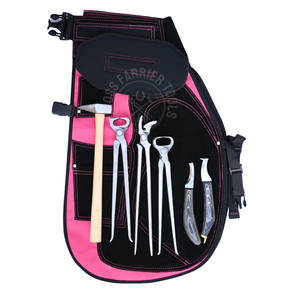 Kit de Herrador con Delantal de Seguridad, Martillo de Herrador, Cortaúñas para Pezuñas, Herramienta Afilada para Quitar Clavos de Pezuñas, Herramienta Curva para Clavos, Juego de Cuchillas para Pezuñas - Product Image 1