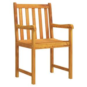 Juego de comedor de jardín de madera maciza de acacia marrón de 3 piezas - Product Image 6