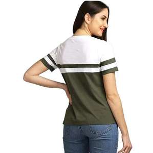 เสื้อยืดผู้หญิง คอกลม แขนสั้น ผ้าเทอร์รี่ ทรงโอเวอร์ไซส์ สไตล์ลำลอง ใส่สบาย สำหรับฤดูร้อน 100% - Product Image 2