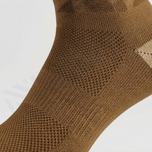 Crew <b>Socks</b> Geometric Pattern Brown Breathable <b>Running</b> <b>Socks</b> for Adults Summer Sport Wear - Product Image 5