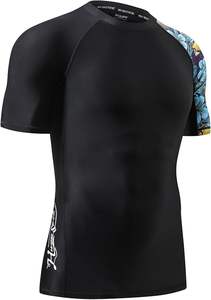 ชุดออกกำลังกายแบบยูนิเซ็กซ์สั่งทำพิเศษ เป็นมิตรกับสิ่งแวดล้อม ผลิตจากโพลีเอสเตอร์และไนลอน เสื้อรัดรูปแขนสั้นสำหรับกีฬาต่อสู้ เช่น บราซิลเลียนยิวยิตสู - Product Image 4