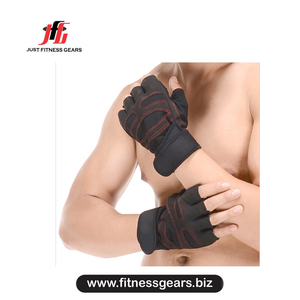 Guantes de Levantamiento de Pesas JUST FITNESS GEARS de Cuero PU, Medios Dedos, Correa de Muñeca Ajustable, Ligeros, de Secado Rápido, para Ciclismo Deportivo - Product Image 5
