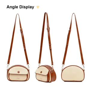 Elegante Bolso Kyna para Mujer, Estilo Bandolera, Cuero Sintético Premium con Textura Satinada y Logotipo Dorado - Product Image 5