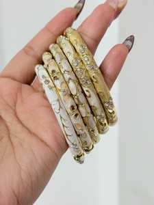 Brazaletes de Joyería Hechos a Mano de Latón y Resina de Nuevo Diseño para Mujer, Brazaletes de Moda de la Mejor Calidad y Más Vendidos, Joyería para Mujer - Product Image 3