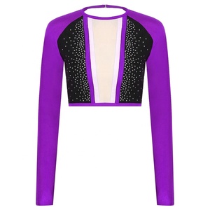 Vêtements de formation personnalisés en gros Costume de danse de pom-pom girl pour femmes Tops Stage Dance Performance Wear - Product Image 2