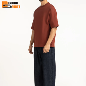 Camiseta de Hombre Personalizada 100% Algodón Tejido, Talla Grande, Hombros Caídos, con Logotipo Impreso, Diseño Liso, Corte Regular - Product Image 3