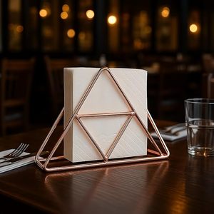 Porte-serviettes en métal moderne avec design géométrique pour la cuisine et la table de restaurant, vaisselle à prix de gros - Product Image 2