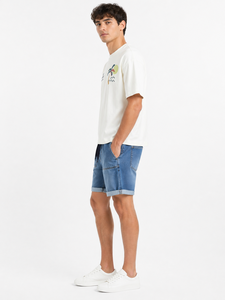 Camiseta Gráfica Blanca para Hombre con Estampado de Olas, Casual, de Media Manga, Corte Holgado, para Verano, Estilo Urbano, Suave y Cómoda - Product Image 2