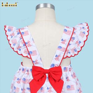 Ensembles de vêtements pour bébés garçons, motif drapeaux américains, broderie à la main, collection automne, OEM ODM, imprimé tricoté, 100% coton, ignifuge, certifié OEKO-TEX - Product Image 3