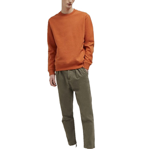 Sweat-shirt unisexe à col rond, coupe classique, en coton tricoté écologique 300g, décontracté, automne, orange, manches longues - Product Image 3