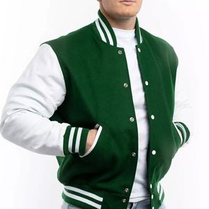 Chaquetas Versity de talla grande para hombre, venta al por mayor, chaquetas Varsiti en blanco, logotipo personalizado, letra lisa, chaqueta universitaria para hombre - Product Image 1