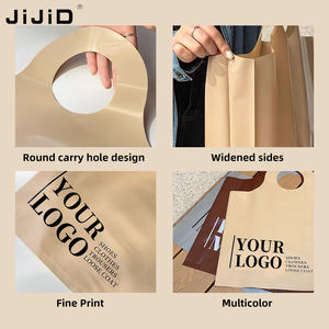 Jijid Custom Herbruikbare Middelgrote Winkel Verpakking Kleurrijke Polyethyleen Plastic Boodschappentassen Met Gepersonaliseerd Logo - Product Image 3