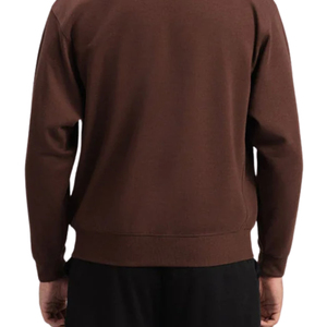 Sudadera de Hombre Oversize con Cuello Redondo y Manga Raglán, Color Liso, Casual, de Algodón Tejido, Invierno, Bordada, Ecológica - Product Image 3