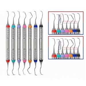 Juego de instrumentos dentales Gracey para periodoncia, 7 piezas, mango ergonómico, herramientas dentales de alta calidad, gran venta. - Product Image 1