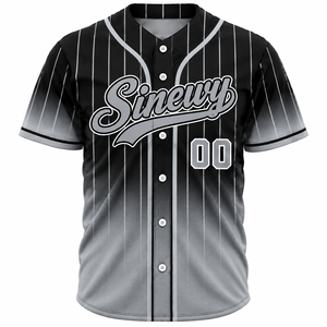 Camiseta de Béisbol Sinewy Personalizada con Nombre y Número, Sublimada, a Rayas, Unisex, para Adultos, Absorbente de Humedad, Manga Corta, Corte Regular - Product Image 2