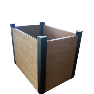 Jardinières et pots de fleurs en bois composite WPC pour la décoration extérieure de la maison et du jardin Jardinière facile à faire soi-même en bois et plastique WPC pour le jardin - Product Image 1