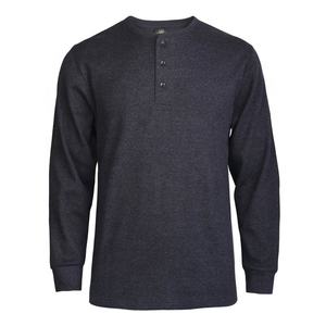 T-shirts d'hiver en molleton à manches longues pour hommes de couleur unie imprimée sur mesure 100% coton Service OEM - Product Image 2
