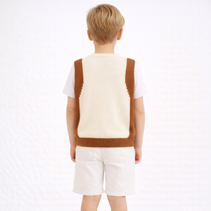 <span class=keywords><strong>Chaleco</strong></span> para niños, suéter de punto, Chaqueta de algodón de otoño para bebé, <span class=keywords><strong>chaleco</strong></span> sin mangas para niños y niñas, cárdigan suave para niños - Product Image 2