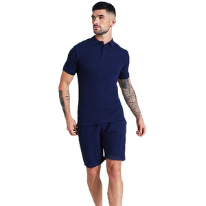 Ensemble T-shirt et short pour garçon, style été 2026, ensemble polo et short à manches courtes 2 pièces pour adulte - Product Image 1