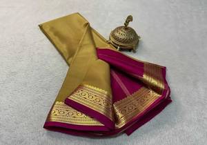 Sari en soie pure de Mysore pour femmes - Product Image 3
