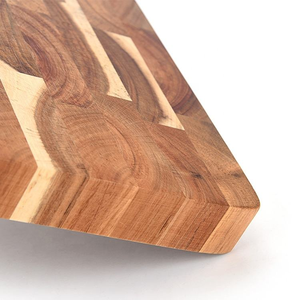 Tabla de cortar de madera de acacia natural reversible multiusos con veta de extremo para cocina - Product Image 6