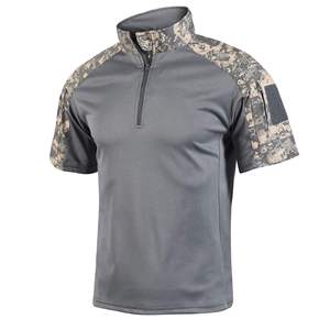 Polo tactique Dynamel Wear pour homme, camouflage, manches courtes, léger, respirant, idéal pour la randonnée - Product Image 1