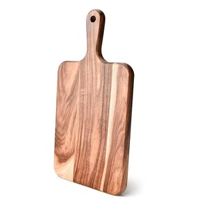Planche à découper en bois d'acacia avec poignée intégrée et trou de suspension, écologique, épaisseur 1,5 cm, passe au lave-vaisselle - REHMAN CRAFT - Product Image 6