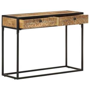 Consolle in Legno Naturale Marrone Nero - Product Image 2