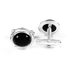 Gemelos de Plata con Espinela Natural, Joyería de Lujo para Hombre, Regalo de Boda Personalizado, Joyería Formal, Cumpleaños, Navidad, Venta al por Mayor, Rajasthan - Product Image 1