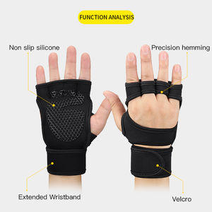 Guantes deportivos de medio dedo para hombre y mujer, para entrenamiento en gimnasio, transpirables y antideslizantes para ciclismo al aire libre - Product Image 5