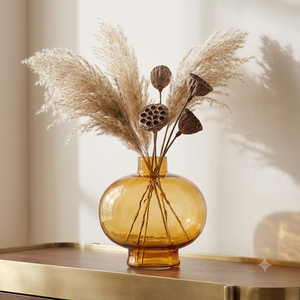 Jarrón Decorativo Premium Honey Gold para Centros de Mesa con Flores, Ideal para Hogar, Oficina, Comedor y Decoración de Eventos - Product Image 1