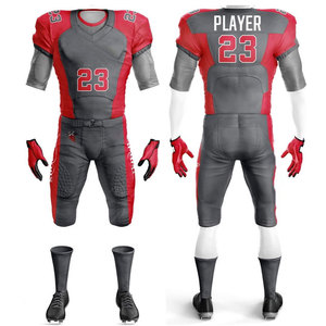 Ventes chaudes - Ensembles d'uniformes de football américain pour adultes, tailles plus grandes, manches courtes, uniformes d'équipe personnalisés imprimés, 100% polyester, couleurs personnalisées - Product Image 1
