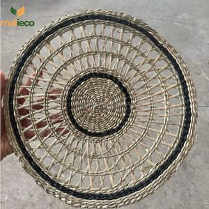 OEM personalizable bohemio Seagrass tejido manteles individuales nuevo diseño mesa de comedor decoración variedad Color vidrio Material cartón esteras almohadillas - Product Image 6