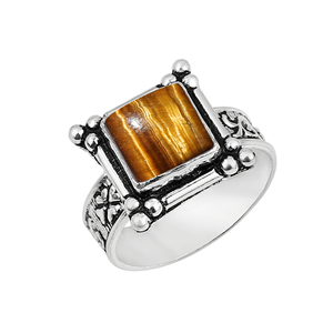 Bague Gourik Vintage en argent sterling 925 avec quartz rose serti clos, style géométrique, unisexe, pour tous les jours - Product Image 6