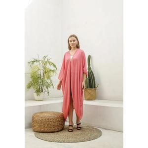Womens Pink Batwing <b>Kaftan</b> <b>Dress</b> Loose Flowing Maxi Cover Up Lounge Wear - Product Image 3