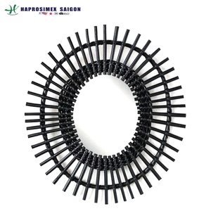 Miroir mural décoratif design de haute qualité, miroir mural en rotin, organisateur de maquillage de miroir rapide de peinture d'emballage - Product Image 2