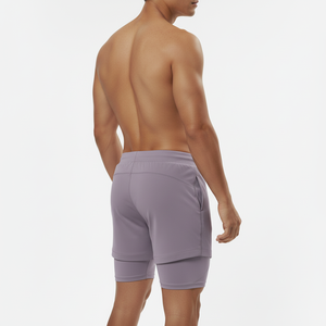 Wholesale Customized Men Double <b>Layer</b> Mesh Workout Shorts Quick Dry And Lightweight Men Double <b>Layer</b> Shorts Running Shorts - Product Image 3