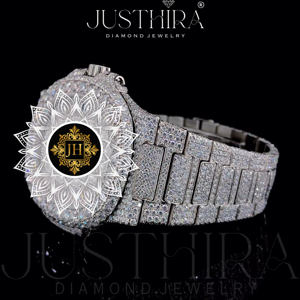 Reloj de Lujo Hip Hop con Diamantes Moissanite, Estilo Bling Iced Out, con Movimiento Japonés, Caja de Acero Inoxidable, Resistente al Agua, al Mejor Precio - Product Image 3